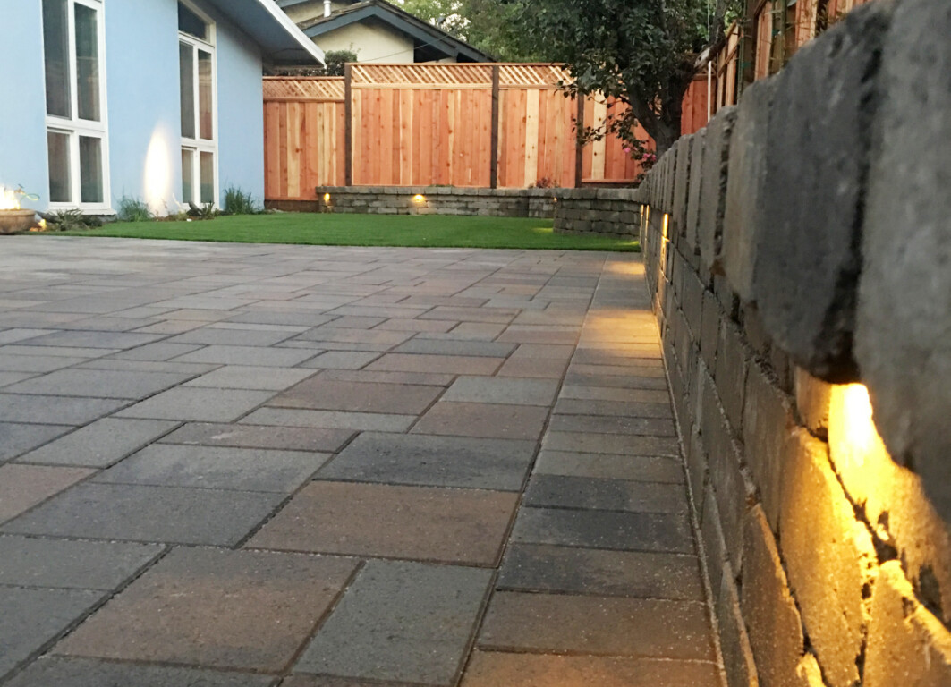 Custom stamped concrete patio installation in Longview, WA